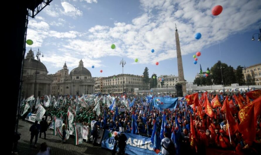 Grève générale en Italie le vendredi 18 octobre et la grande manifestation à Rome le 19 octobre contre une nouvelle loi fasciste