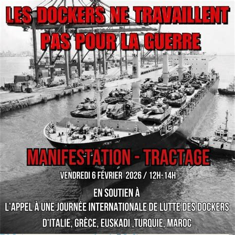 Appel à la Journée internationale d&rsquo;action des dockers le 30 Octobre !